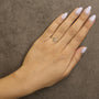 1/4 Ct. T.W. Lab-Grown Diamond Vertical Three Stone Ring in 10K Gold, photo 5