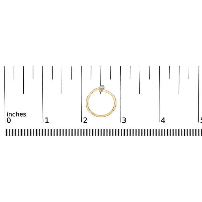 1/4 Ct. T.W. Lab-Grown Diamond Vertical Three Stone Ring in 10K Gold, photo 13