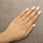 Anillo trenzado floral redondo con diamantes de 1/4 ct. p.t. en plata de ley, foto 3