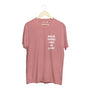 Rescue Puppies Make Me Happy Motto Unisex Crewneck Tee in mauve