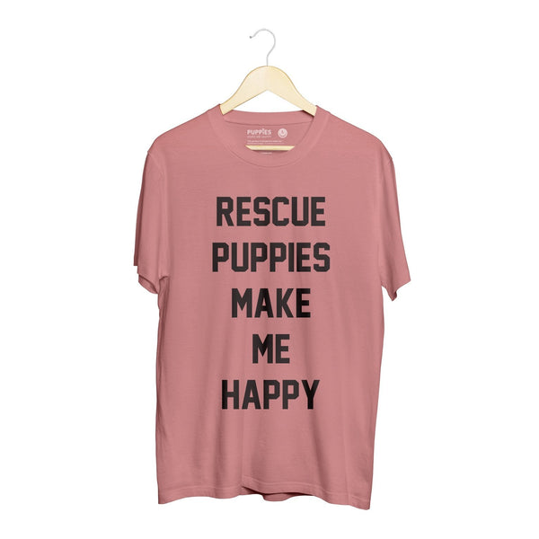 Rescue Puppies Make Me Happy Title Unisex Crewneck Tee