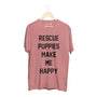 Rescue Puppies Make Me Happy Title Unisex Crewneck Tee