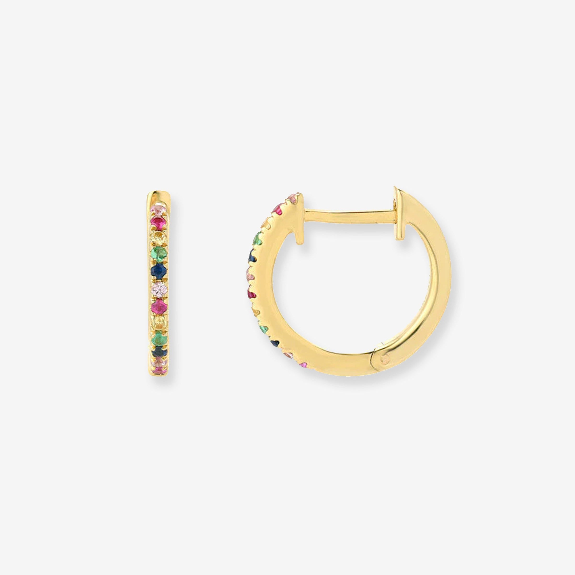 Rainbow Huggie Earrings, photo 1