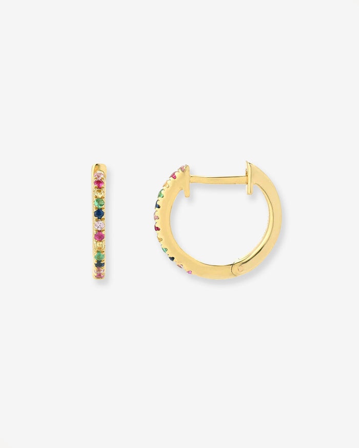 Rainbow Huggie Earrings, photo 1
