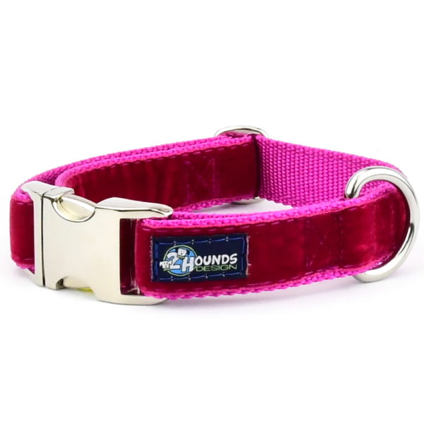 Raspberry Velvet Essential Dog Collar, photo 2