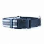 Collar para perro de nailon negro reflejante, 5/8 pulg. y 1 pulg. de ancho, foto 1