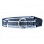 Collar martingala para perro de nailon negro reflejante, 5/8 pulg. y 1 pulg. de ancho, foto 1