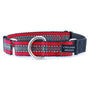 Collar martingala para perro de nailon rojo reflejante, 5/8 pulg. y 1 pulg. de ancho, foto 1