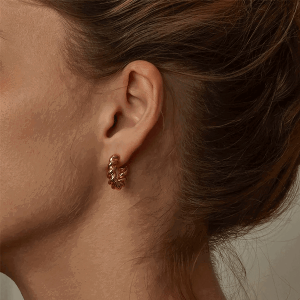 Gold Rope Hoop Earrings, photo 2