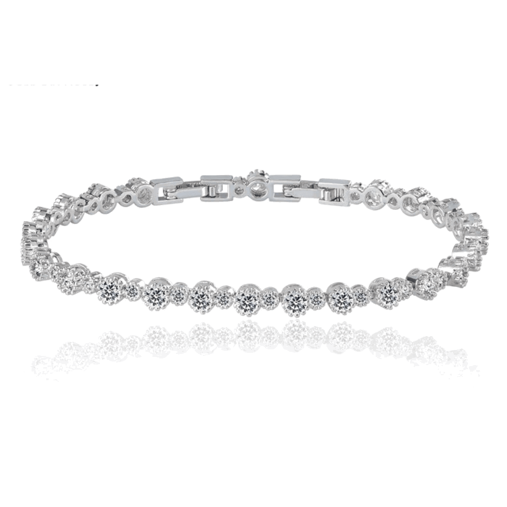 Round Cut White Cubic Zirconia Tennis Bracelet, photo 1