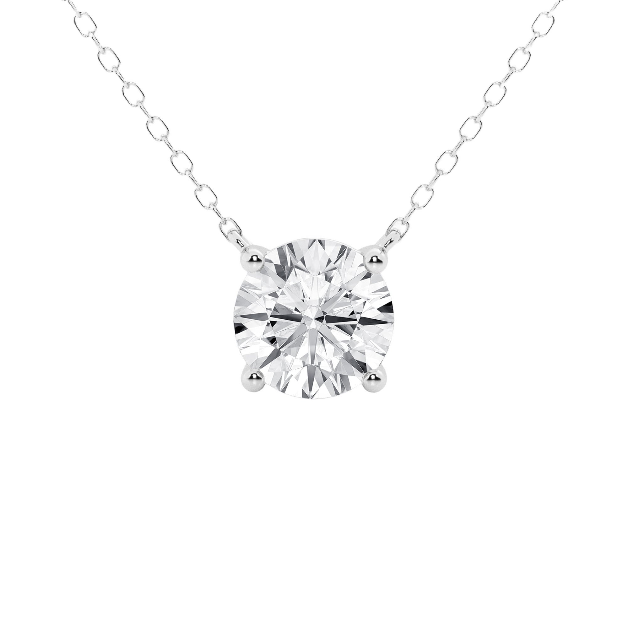 2.00 CTW Lab-Grown Diamond Floating Pendant in 14K Gold, photo 1