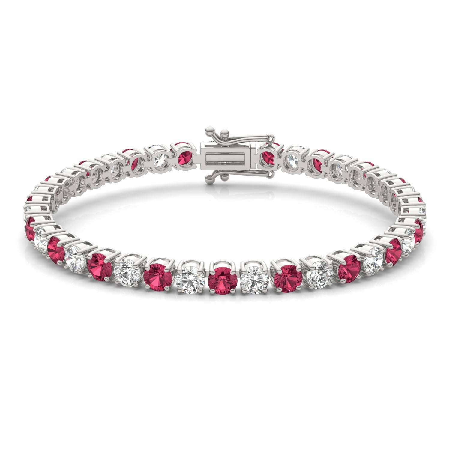 Pulsera con rubíes creados y diamantes cultivados en laboratorio de 7.50 CTW, foto 1