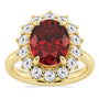3 CTW Oval Lab-Created Ruby Halo Engagement Ring in 14K Gold, photo 3