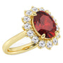 3 CTW Oval Lab-Created Ruby Halo Engagement Ring in 14K Gold, photo 4