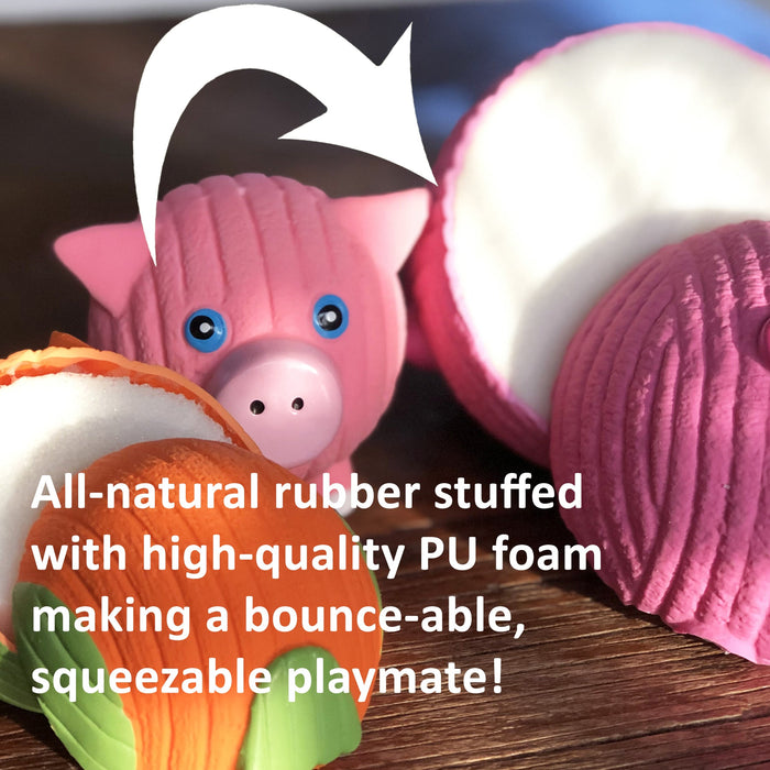 Hamlet Pig Ruff-Tex Latex Ball Dog Toy, Large, photo 4