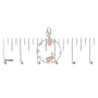 1/10 Ct. T.W. Diamond Floral Hoop Earrings in Rose Gold-Plated Sterling Silver, photo 5