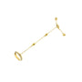 Cadena de mano de anillo y pulsera con diamantes de 1/4 ct. p.t. en oro amarillo de 14K, foto 1