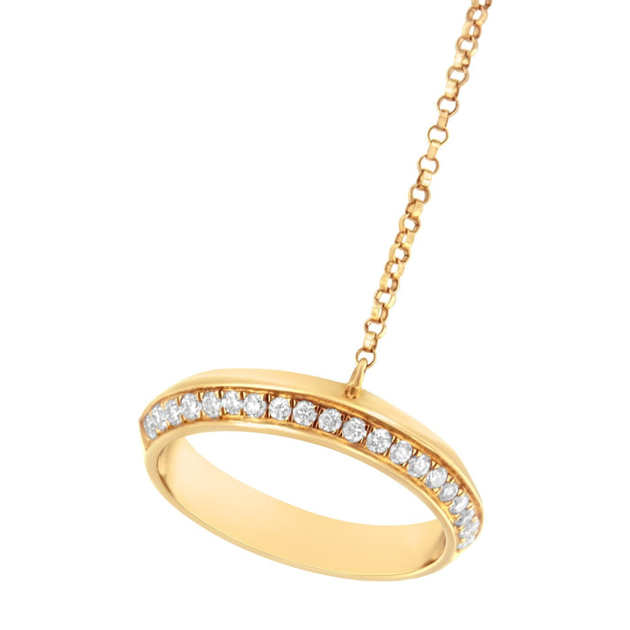 Cadena de mano de anillo y pulsera con diamantes de 1/4 ct. p.t. en oro amarillo de 14K, foto 2