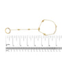 Cadena de mano de anillo y pulsera con diamantes de 1/4 ct. p.t. en oro amarillo de 14K, foto 7
