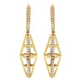 5/8 Ct. T.W. Diamond Geometrical Pillar Drop and Dangle Earrings in 14K Yellow Gold, photo 1