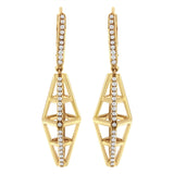 5/8 Ct. T.W. Diamond Geometrical Pillar Drop and Dangle Earrings in 14K Yellow Gold