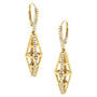 5/8 Ct. T.W. Diamond Geometrical Pillar Drop and Dangle Earrings in 14K Yellow Gold, photo 2
