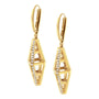 5/8 Ct. T.W. Diamond Geometrical Pillar Drop and Dangle Earrings in 14K Yellow Gold, photo 4