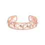 5/8 Ct. T.W. Diamond and Lab-Created Pink Tourmaline Open Cuff Bangle with White Enamel in 14K Rose Gold, photo 1