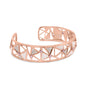 5/8 Ct. T.W. Diamond and Lab-Created Pink Tourmaline Open Cuff Bangle with White Enamel in 14K Rose Gold, photo 2
