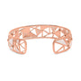 5/8 Ct. T.W. Diamond and Lab-Created Pink Tourmaline Open Cuff Bangle with White Enamel in 14K Rose Gold, photo 4