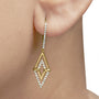 3/8 Ct. T.W. Double Triangle Drop and Dangle Diamond Earrings in 14K Yellow Gold, photo 3