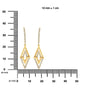 3/8 Ct. T.W. Double Triangle Drop and Dangle Diamond Earrings in 14K Yellow Gold, photo 5