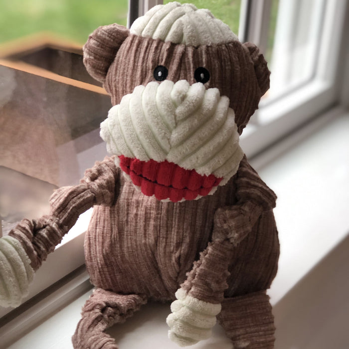 Stuey Sock Monkey Knottie, juguete de peluche para perro, foto 9