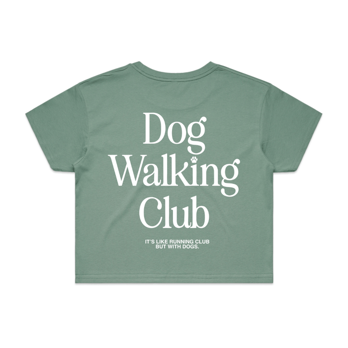 Dog Walking Club Crop Top in sage