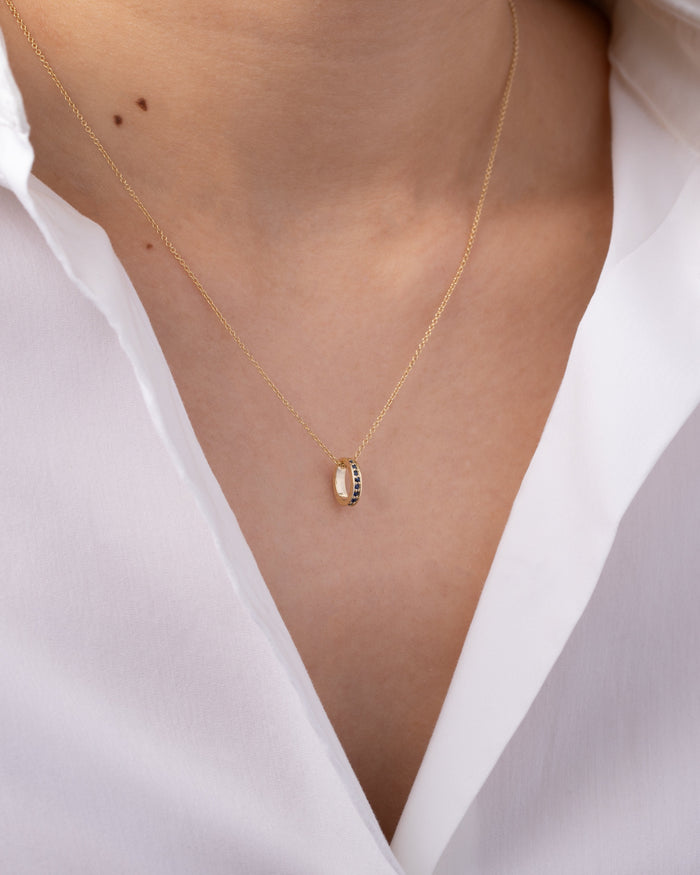 Dije Heirloom Eternity con zafiros en oro de 14K, foto 3