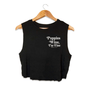 Puppies & Wine 2.0 Crop Top in black