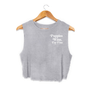 Puppies & Wine 2.0 Crop Top in grey
