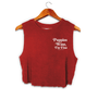 Puppies & Wine 2.0 Crop Top in maroon