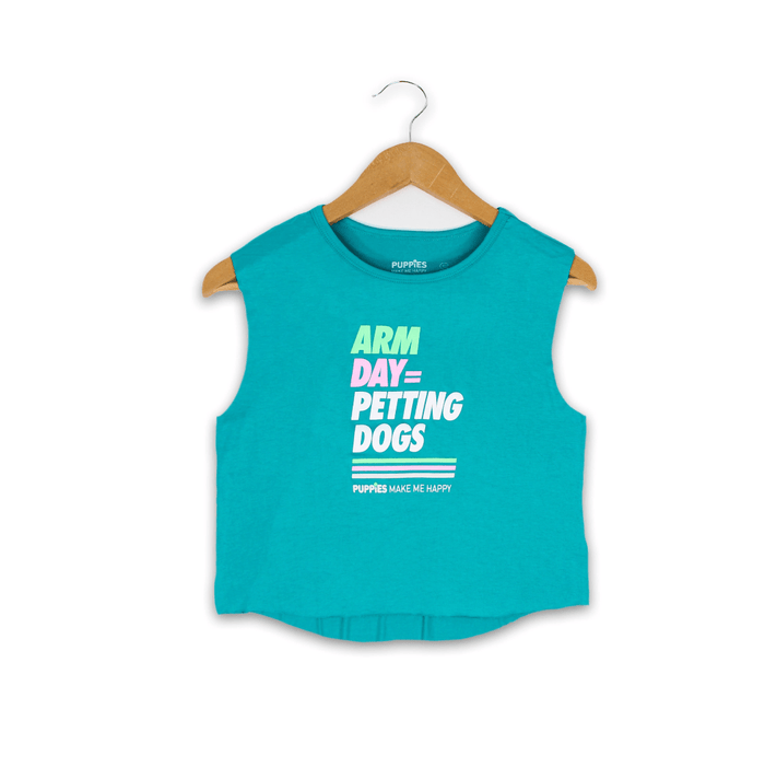 Arm Day = Petting Dogs Crop Top