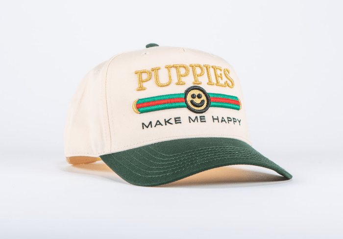 Pup Lux 5-Panel Hat in green / natural