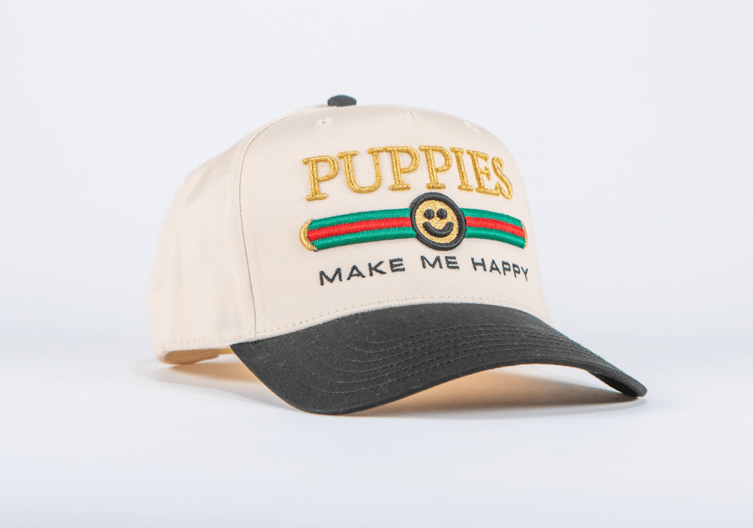 Pup Lux 5-Panel Hat in black / natural