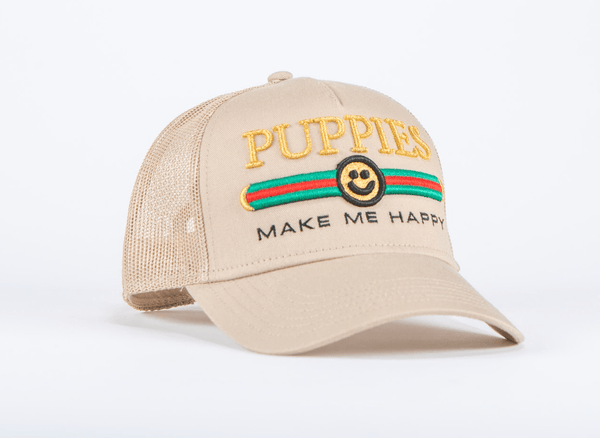 Pup Lux Trucker Hat in tan