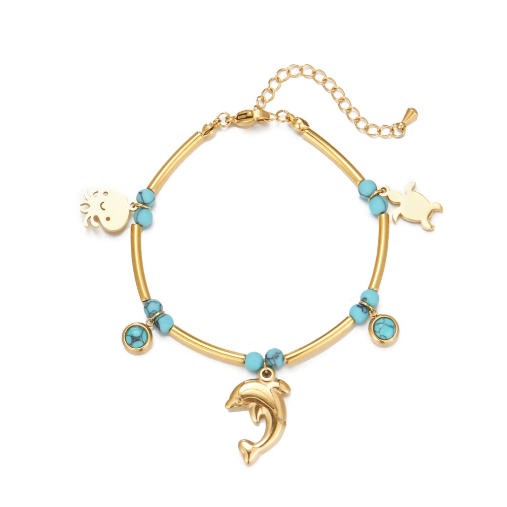 Pulsera con dijes marinos y turquesa Seabreeze Sparkle, foto 1