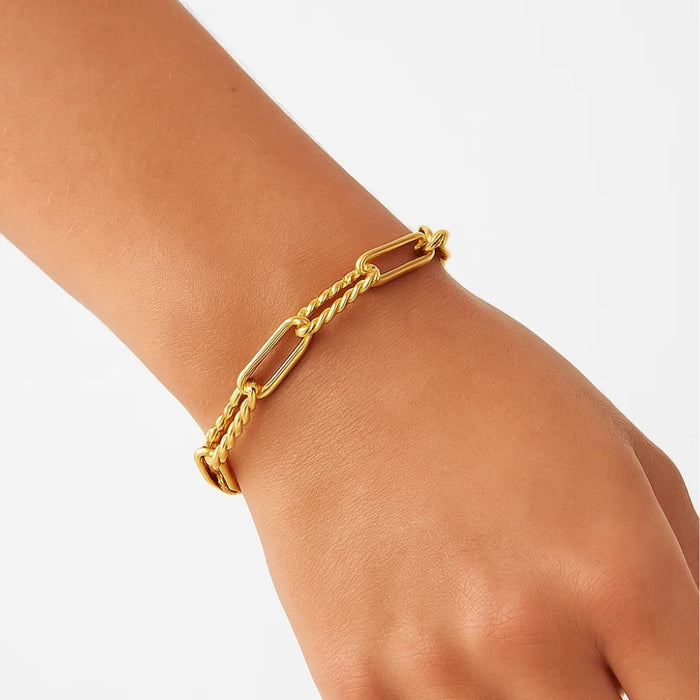 Sienna Adjustable Paperclip Chain Bracelet, photo 3