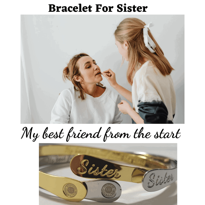 Brazalete grabado para hermana My Best Friend from the Start, foto 13
