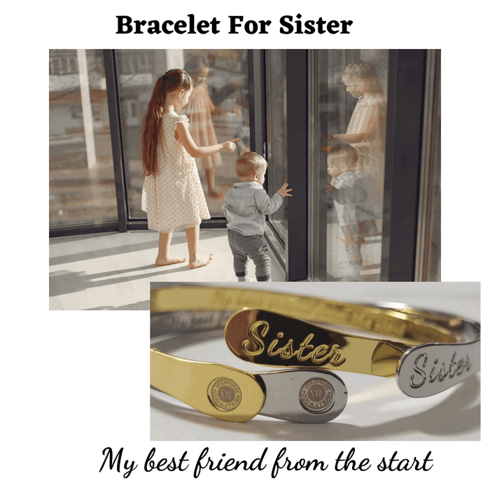 Brazalete grabado para hermana My Best Friend from the Start, foto 11