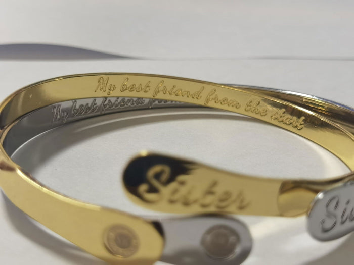 Brazalete grabado para hermana My Best Friend from the Start, foto 10