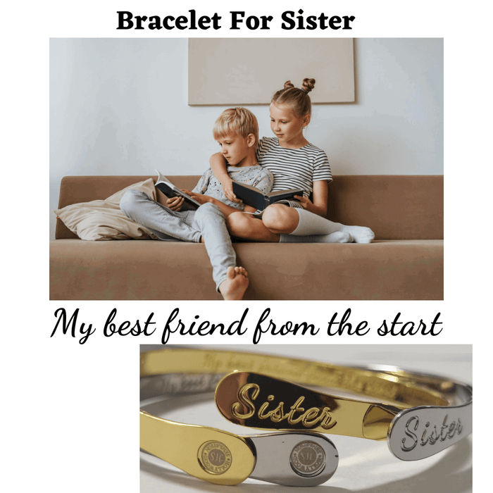 Brazalete grabado para hermana My Best Friend from the Start, foto 12