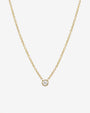 Collar con pequeño diamante en bisel en oro de 14K, foto 1