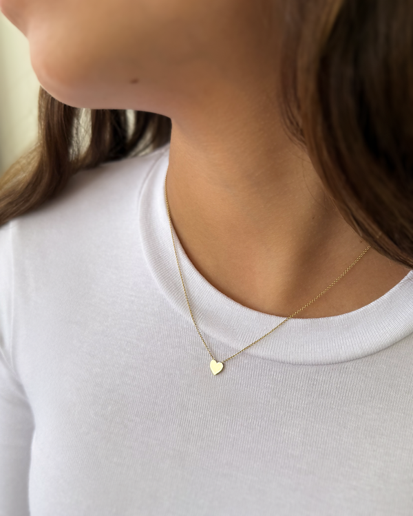Collar infantil de corazón en oro de 14K, foto 2